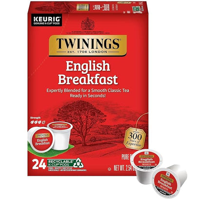 Twinings English Breakfast Black Tea K-Cup Pods 24 count