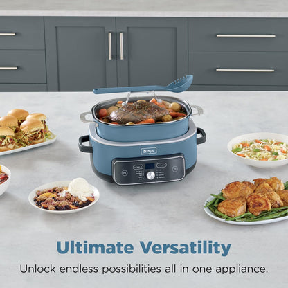 Ninja 9-in-1 multi-cooker with Blue Macaron finish