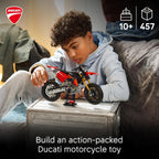 LEGO Technic motorcycle with realistic suspension details