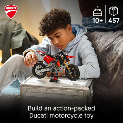 LEGO Technic motorcycle with realistic suspension details
