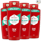 Old Spice Pure Sport men's body wash, 24 fl oz four-pack