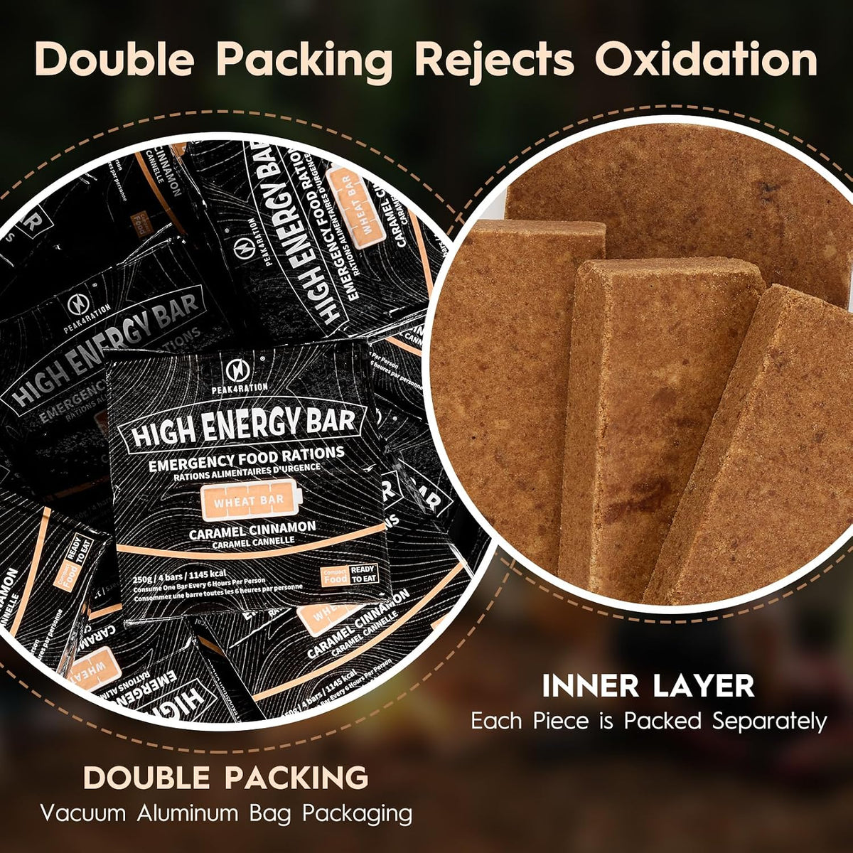 PEAK4RATION high energy bars for outdoor trips