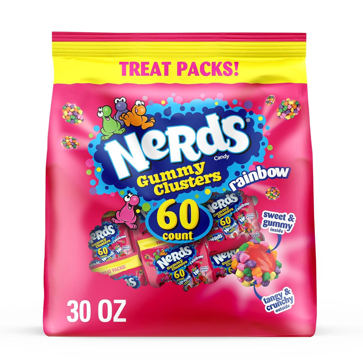 Nerds rainbow gummy clusters candy box 30 oz