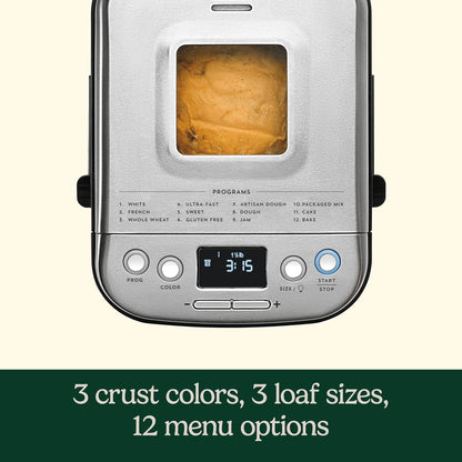 Compact stainless steel automatic bread maker