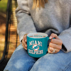 Miami Dolphins stripe mug for hot and cold drinks
