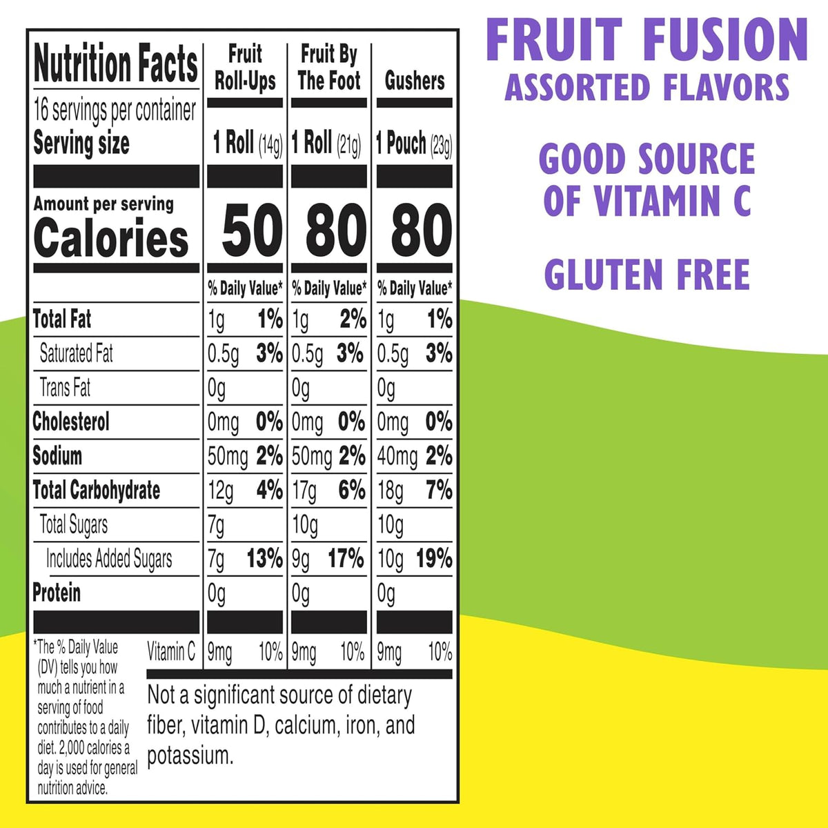 Gluten free fruit flavored snack packs for lunchboxes
