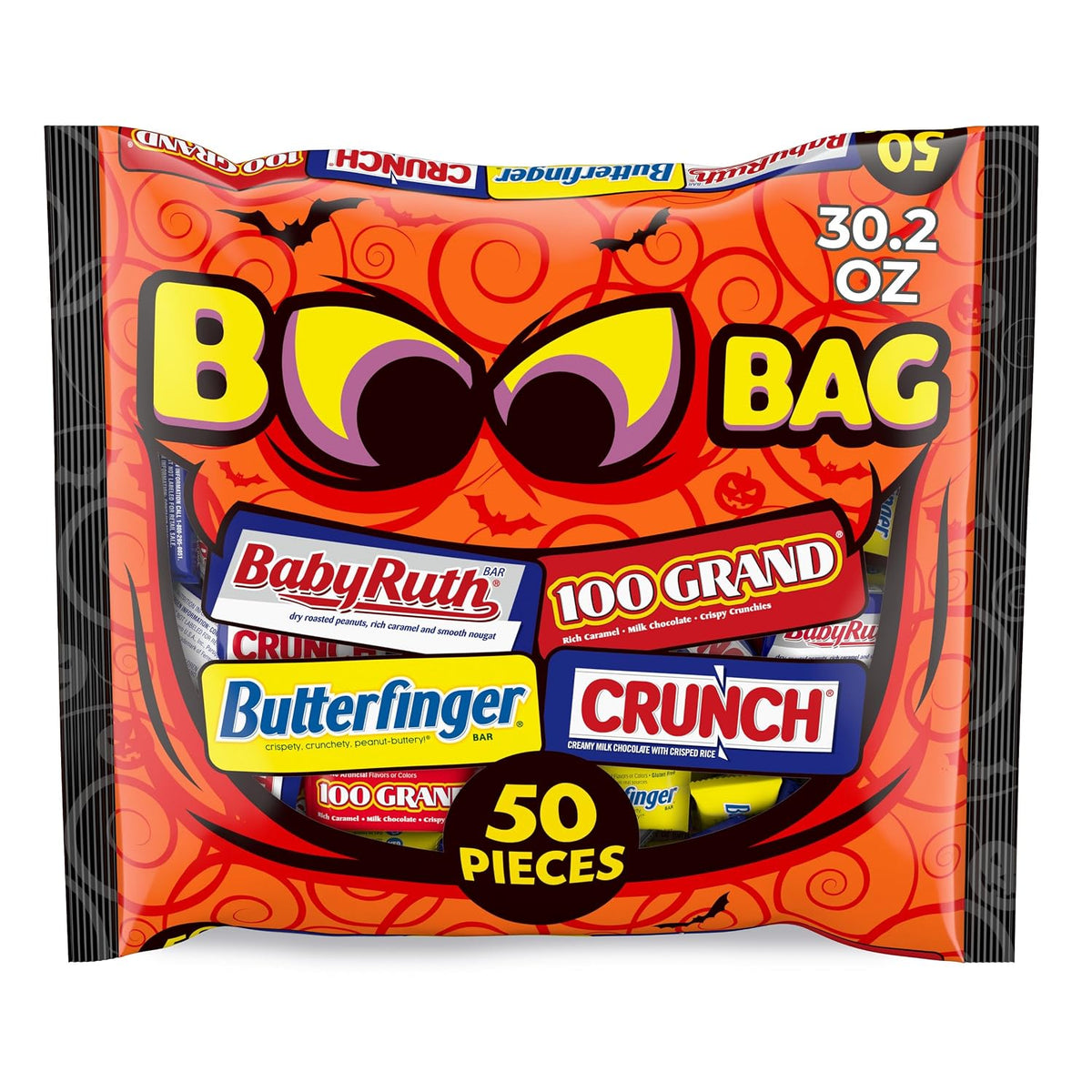Assorted Butterfinger CRUNCH Baby Ruth and 100 Grand candy