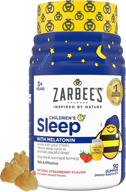 Zarbee's Kids Melatonin Sleep Gummies 90 count bottle
