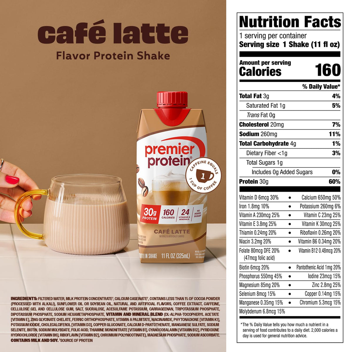 Café Latte high protein shake multipack box