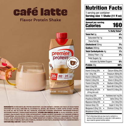 Café Latte high protein shake multipack box