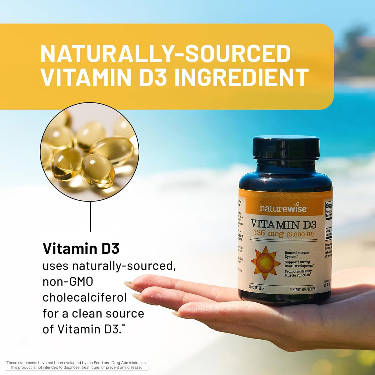 NatureWise 360 count vitamin D3 mini softgels