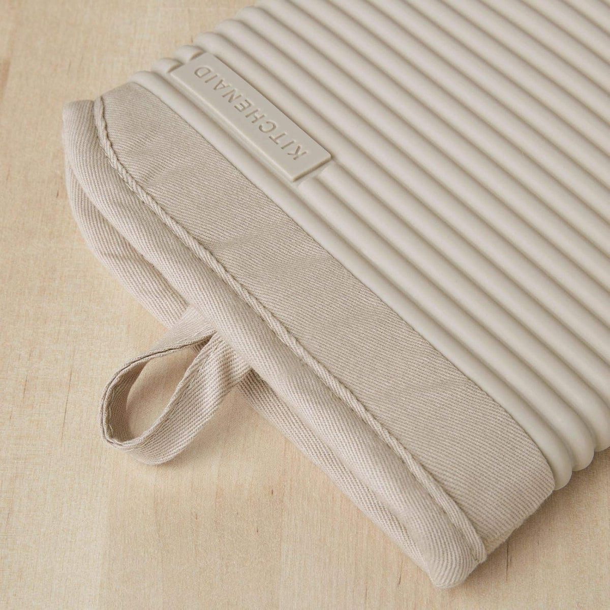 KitchenAid soft silicone oven mitts with cotton cuffs