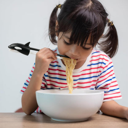 Fun orca chopsticks for picky eaters