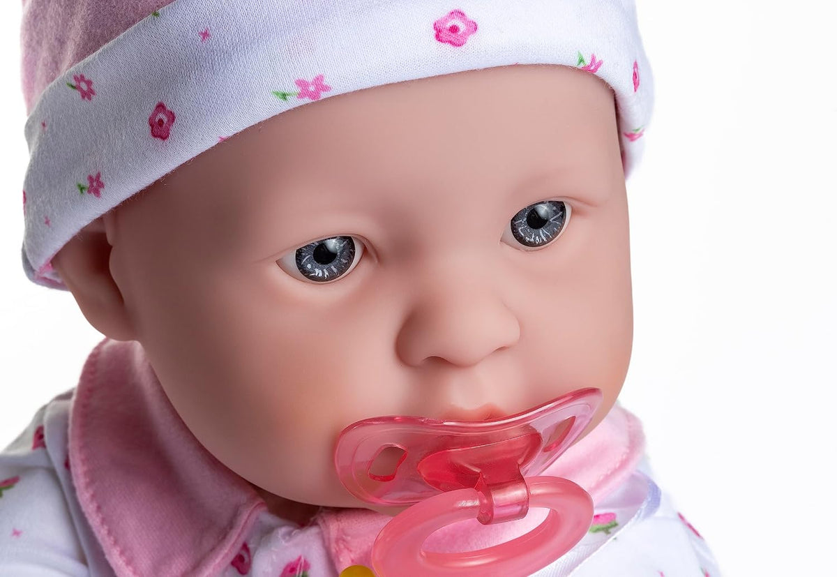 La Baby soft cloth body doll with sculpted hair