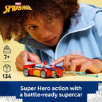 Action car with spring shooters for kids