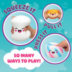Three-pack novelty marshmallow squishy toys