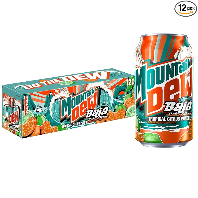 Mountain Dew Baja Cabo Citrus 12-pack cans