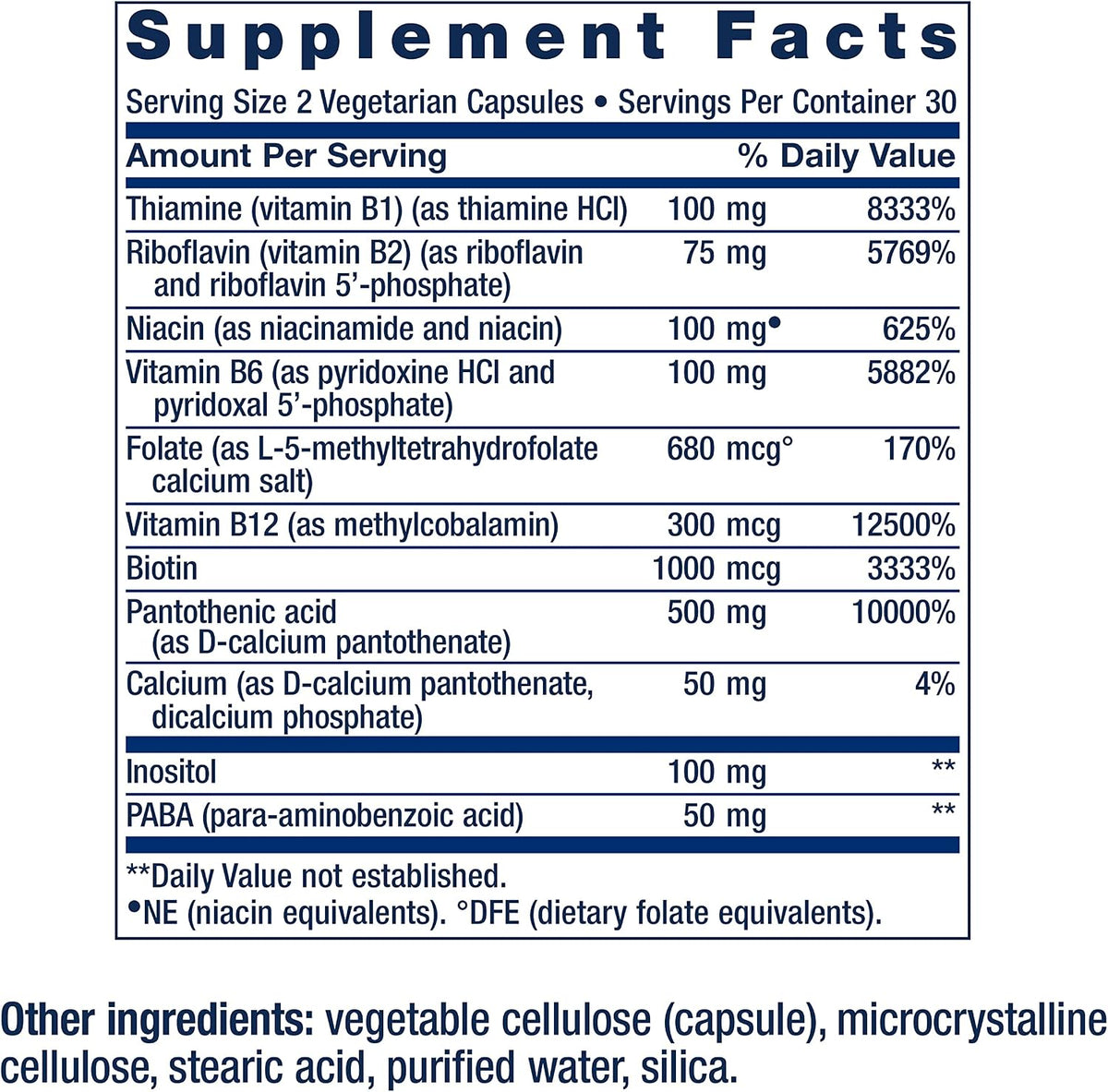 Life Extension vitamin B complex capsules
