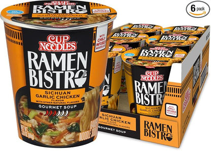 NISSIN Cup Noodle Ramen Bistro Sichuan Garlic Chicken 6-pack