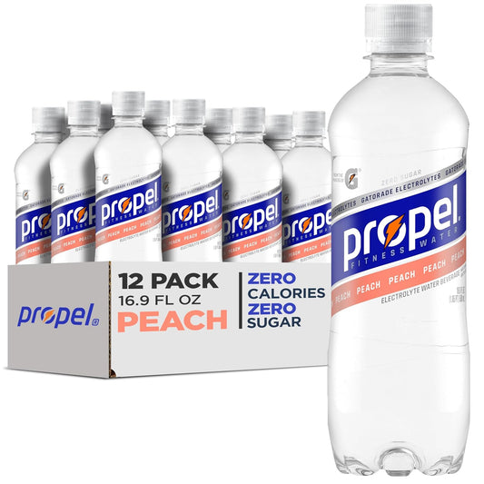 Propel peach flavored electrolyte water bottle