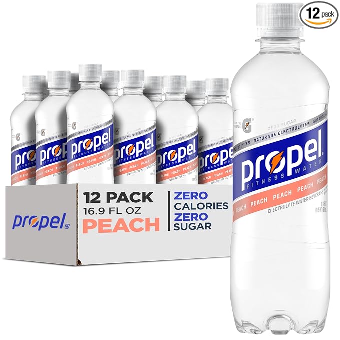 Propel Peach Electrolyte Water 12 pack bottles