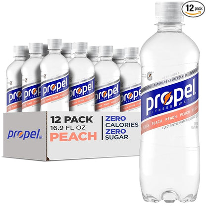 Propel Peach Electrolyte Water 12 pack bottles