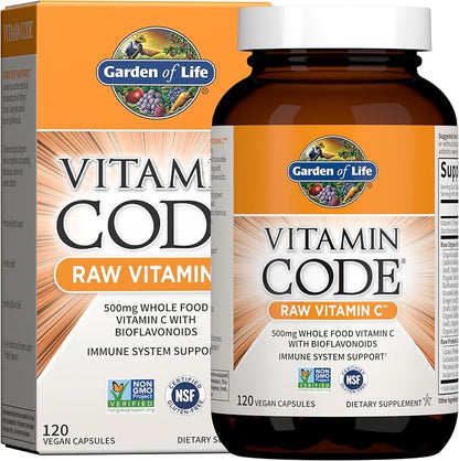 Garden of Life Vitamin Code Raw Vitamin C 500mg bottle