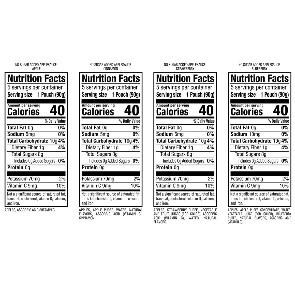 Mott's real fruit applesauce variety pack pouches
