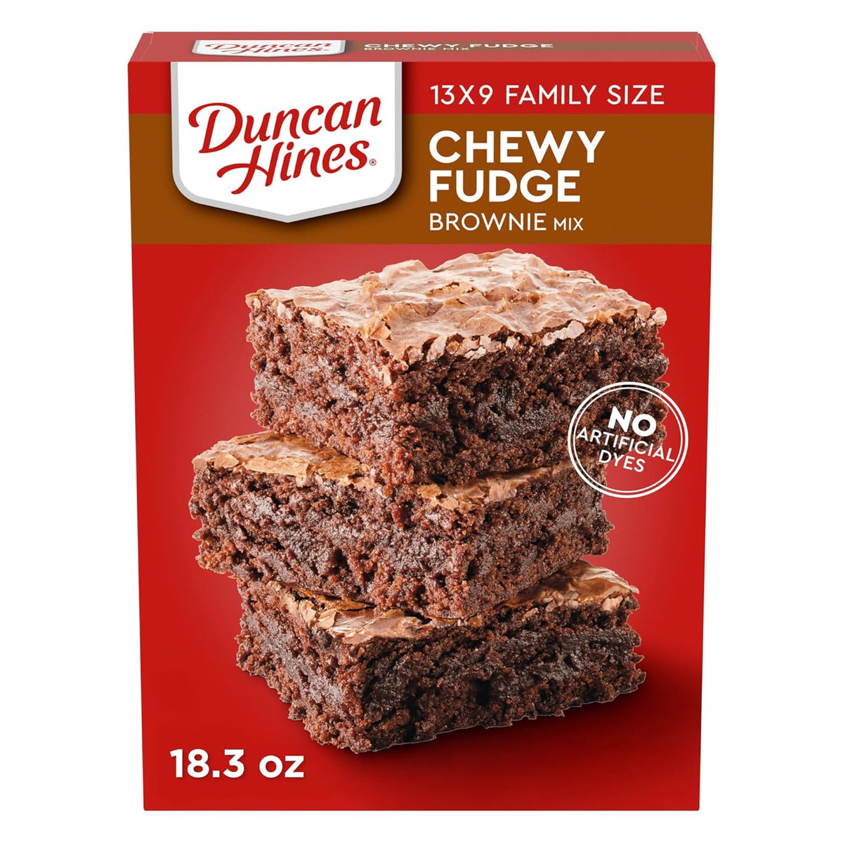 Duncan Hines chewy fudge brownie mix front package