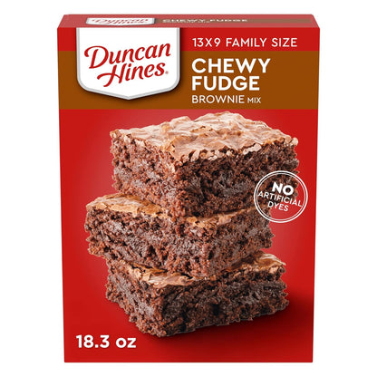 Duncan Hines chewy fudge brownie mix front package
