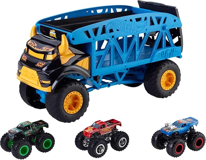 Hot Wheels Monster Trucks Transport Trucks set with 3 cars