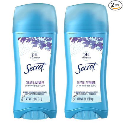 Secret Clean Lavender antiperspirant deodorant 2-pack