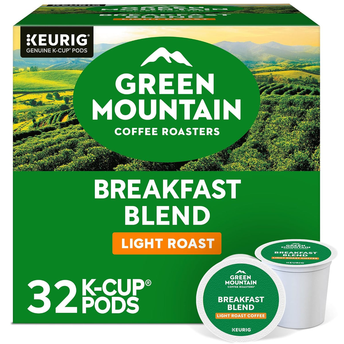 Light roast Breakfast Blend coffee pods for Keurig brewers