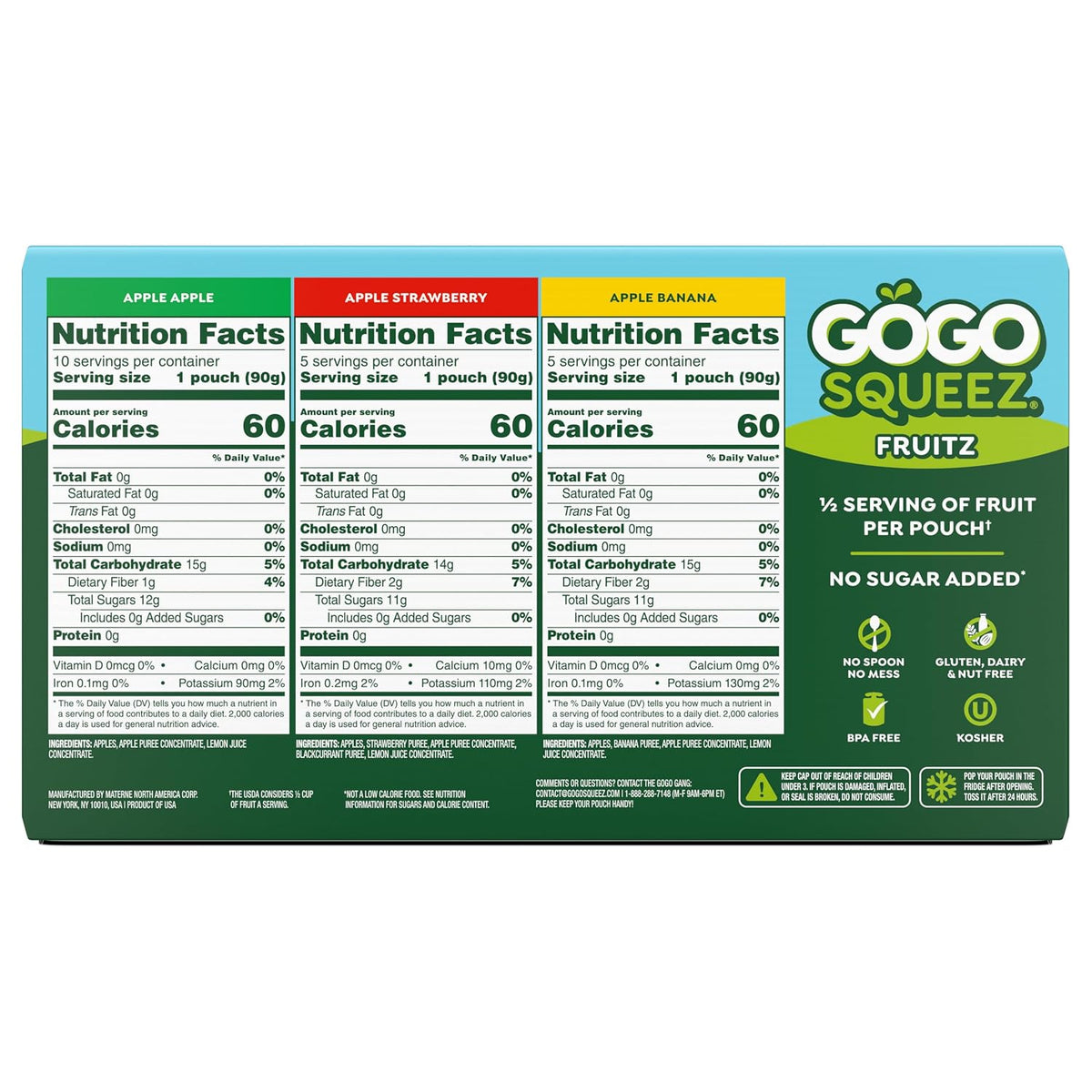GoGo SqueeZ Apple Strawberry applesauce snack pouch