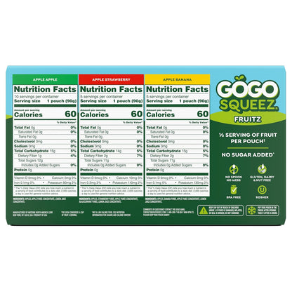 GoGo SqueeZ Apple Strawberry applesauce snack pouch
