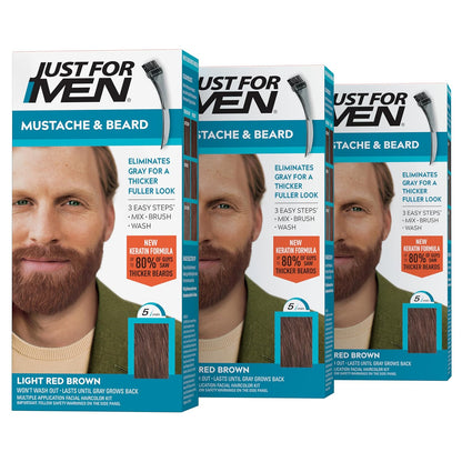Just for Men M-27 facial hair color three-pack