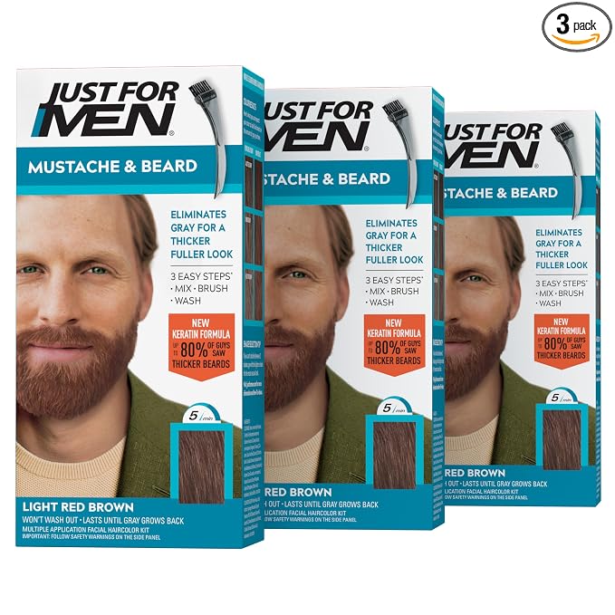 Just for Men Mustache & Beard Dye Light Red Brown M-27
