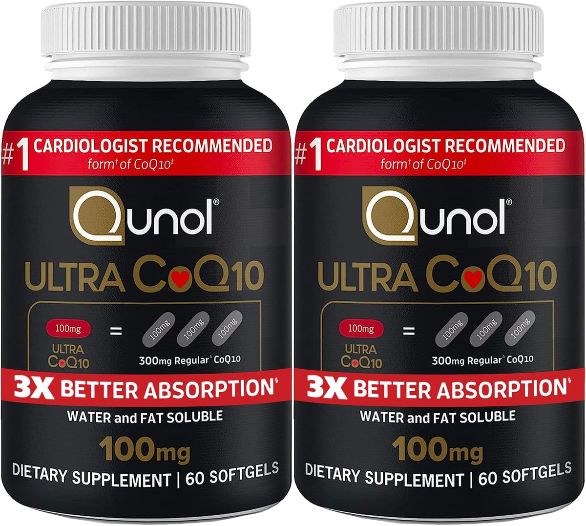 Qunol Ultra CoQ10 antioxidant softgels front label