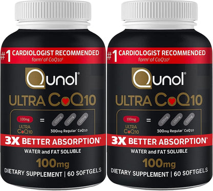 Qunol Ultra CoQ10 antioxidant softgels front label
