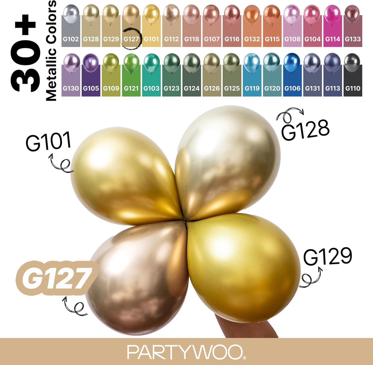 PartyWoo gold balloons for celebrations and centerpieces
