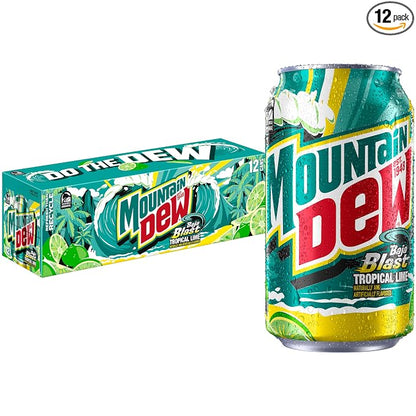 Mountain Dew Baja Blast 12 oz cans 12 count pack