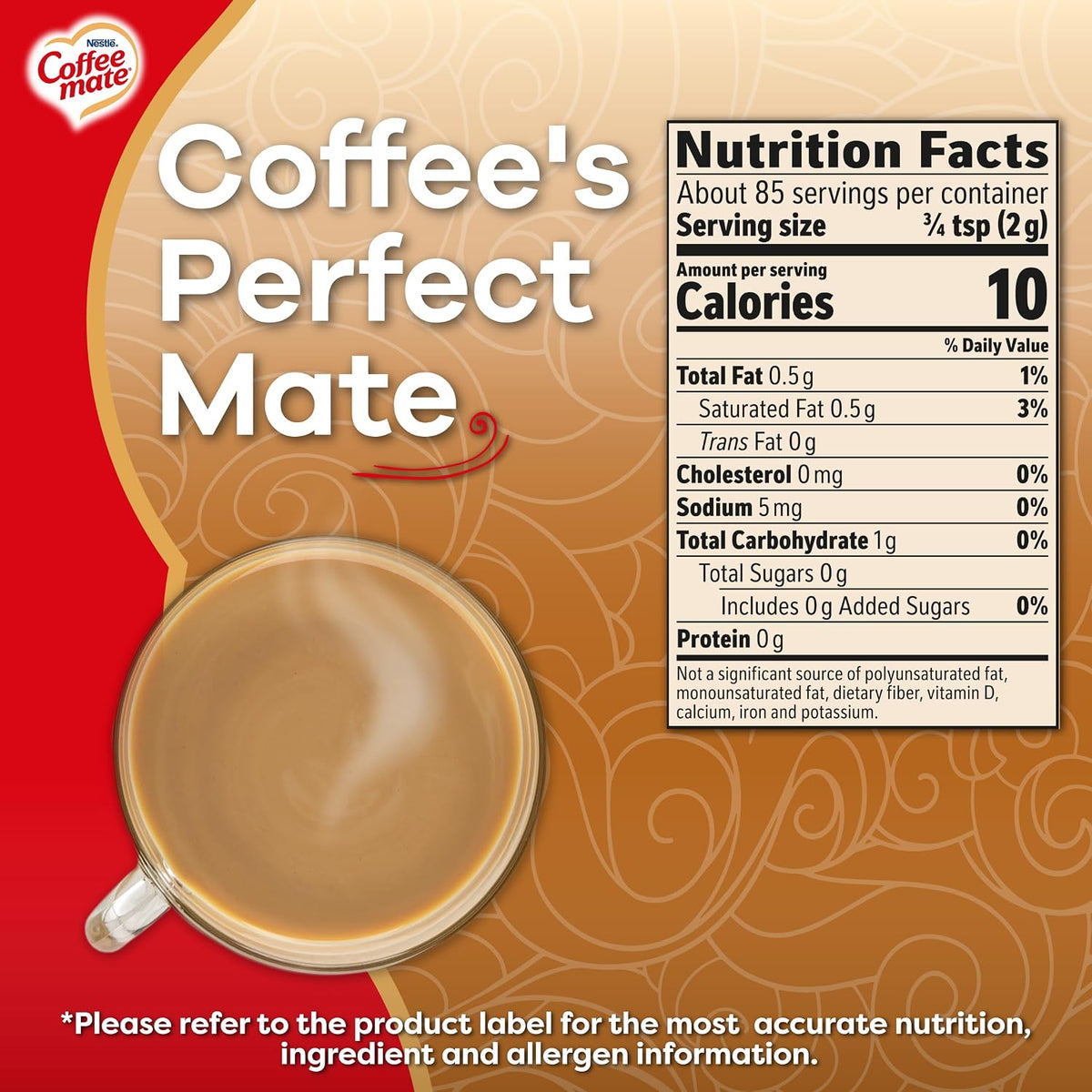 Original flavor coffee creamer for daily coffee