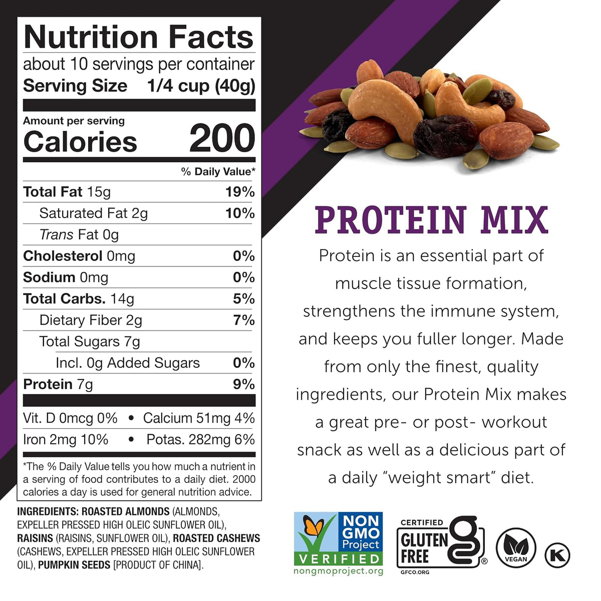 Non-GMO Power Up snack and trail mix