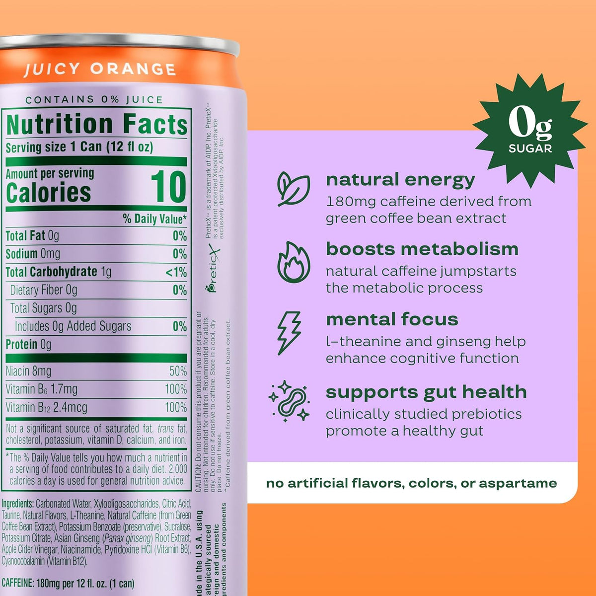 Bloom Nutrition Orange energy drink multipack packaging