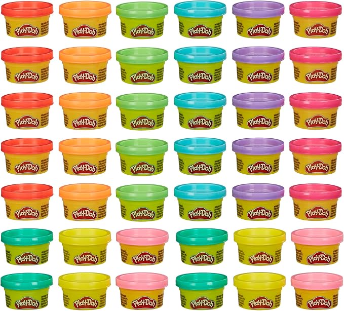 Play-Doh bulk 42-pack modeling compound cans for kids arts and crafts
