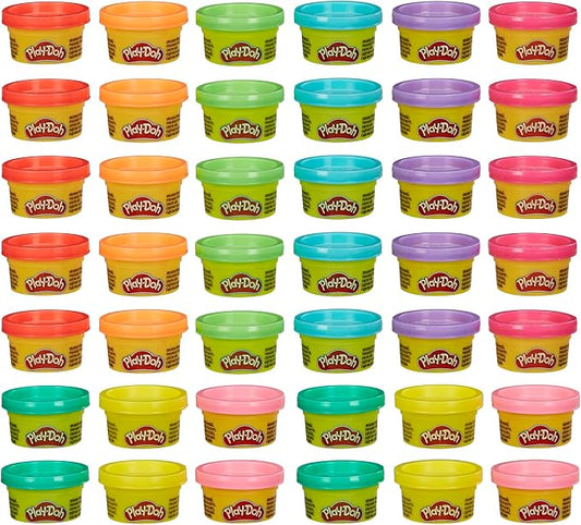 Play-Doh bulk 42-pack modeling compound cans for kids arts and crafts