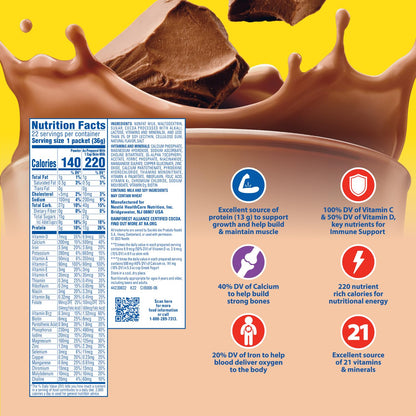Carnation Breakfast Essentials 22 count chocolate drink mix packets