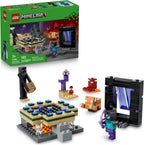 Minecraft building toy with Nether and End portal