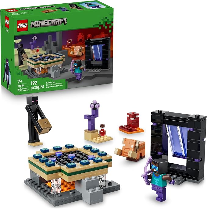 LEGO Minecraft Nether and End Portal Journey set