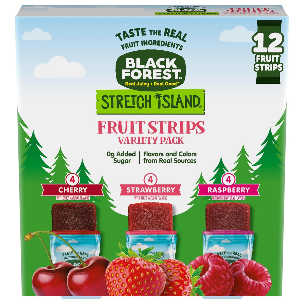 Black Forest fruit strips Cherry Raspberry Strawberry flavors